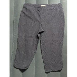 Dalia Polka Dots Pull On Capri Stretchy Pants Size 20W (36x21) AL1589